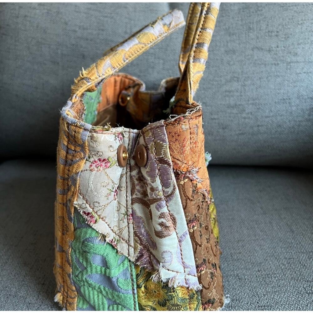 Prada LIMITED EDITION RARE Silk Patchwork Canapa … - image 2